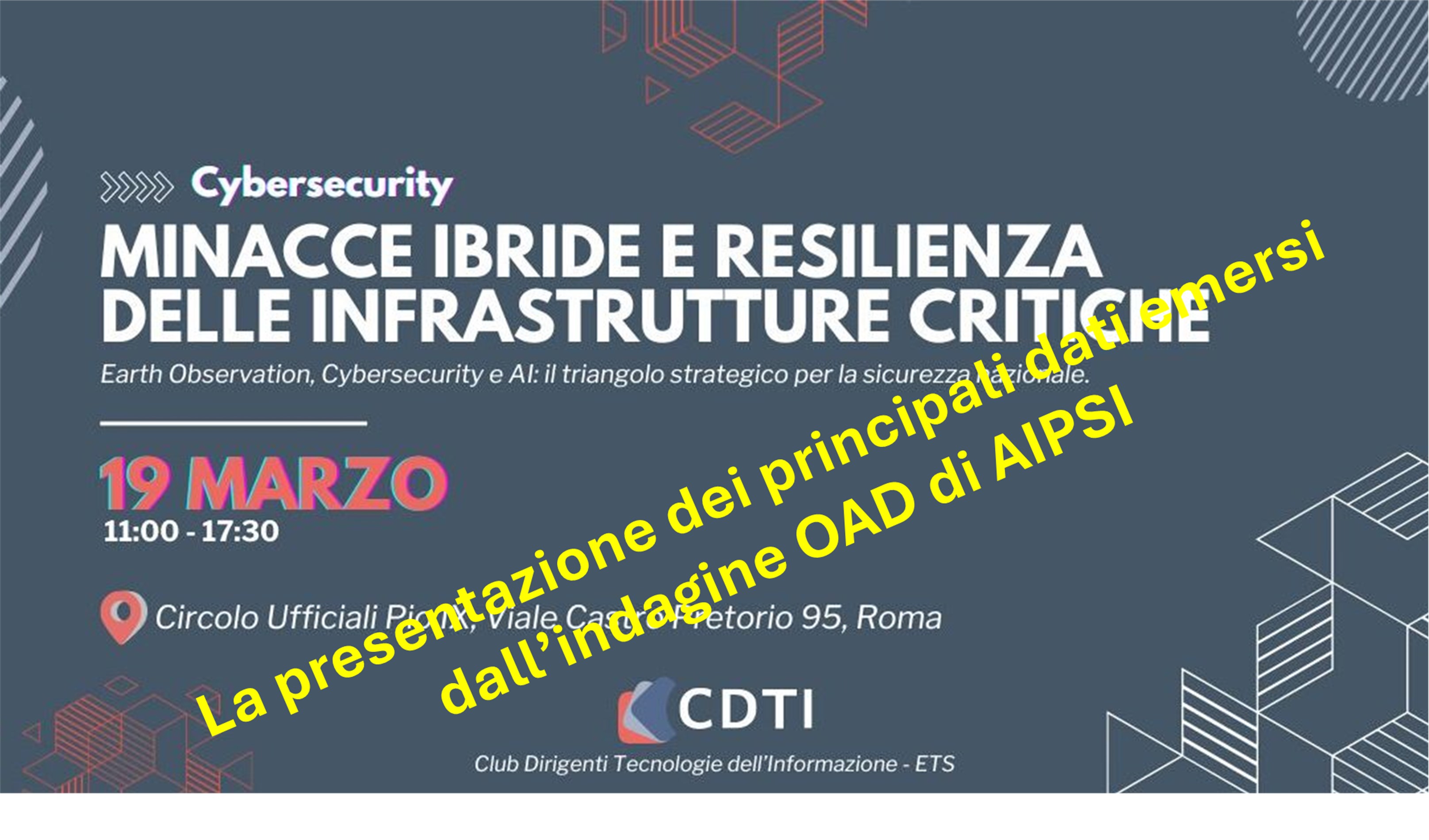 La presentazione di OAD 2025, e del prossimo OAD 2026, all'evento